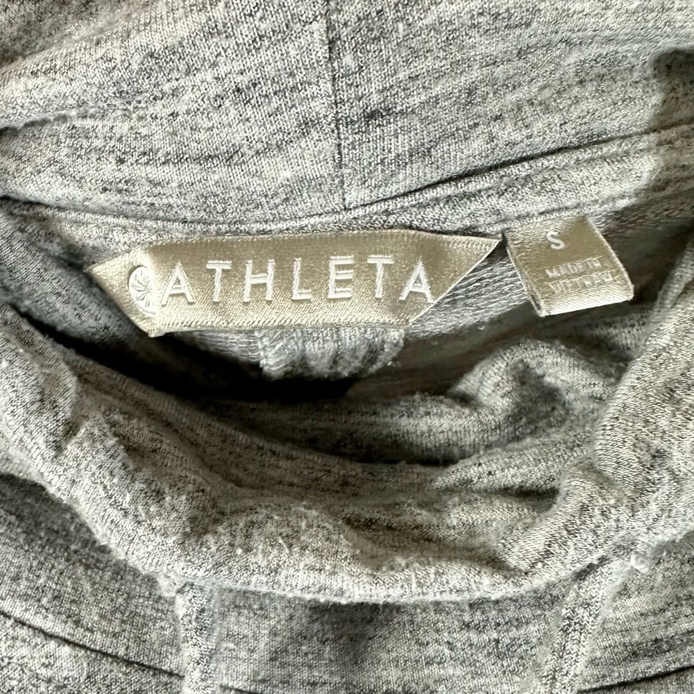 Athleta knit grey coaster lux cowl neck sweater size S